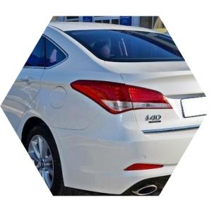 белый i40 сзади