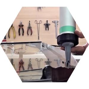 нанесения клея на стекло