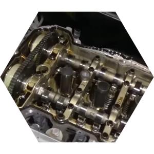 двигатель со снятой клапанной крышкой Хендай i40