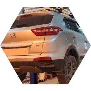 Хендай Крета в процессе замены пружин