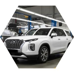 Хендай Палисад готовится к компьютерной диагностике в автотехцентре