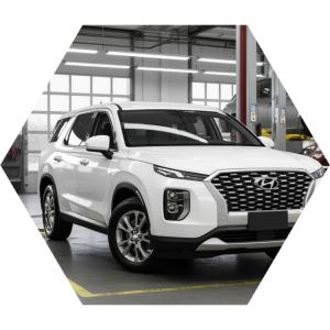 Хендай Палисад готовится к замене моторчика печки в автотехцентре