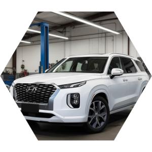 Хендай Палисад готовится к замене стоек стабилизатора в автотехцентре