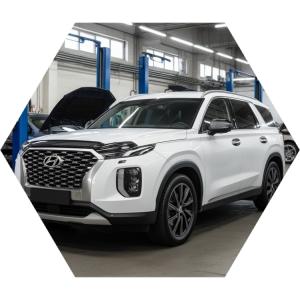 Хендай Палисад готовится к замене суппорта в автотехцентре