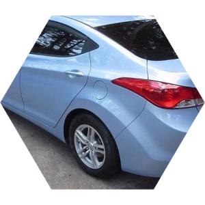 голубая Элантра сзади