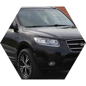 черный Санта Фе спереди