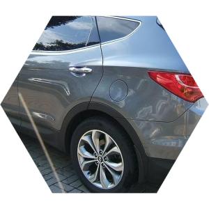 серый Санта Фе сзади