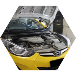 Солярис на СТО с открытым капотмо